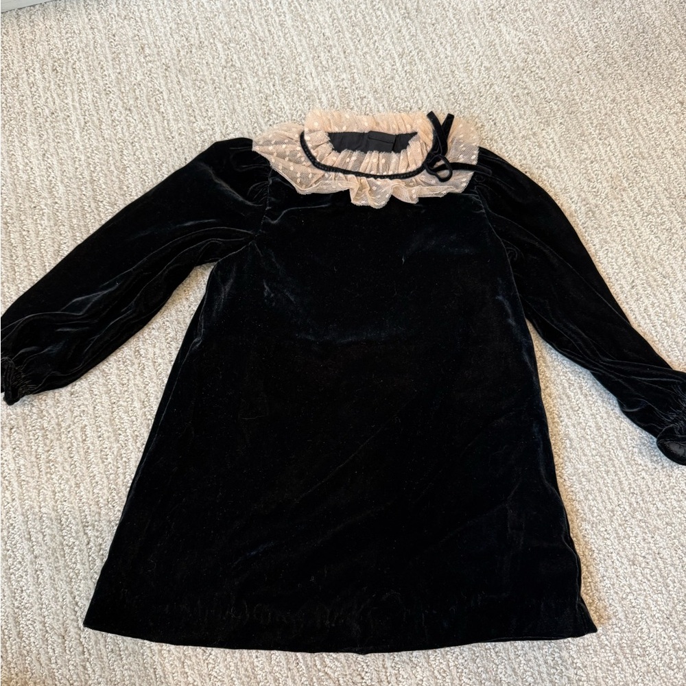Janie and jack toddler black velvet dress